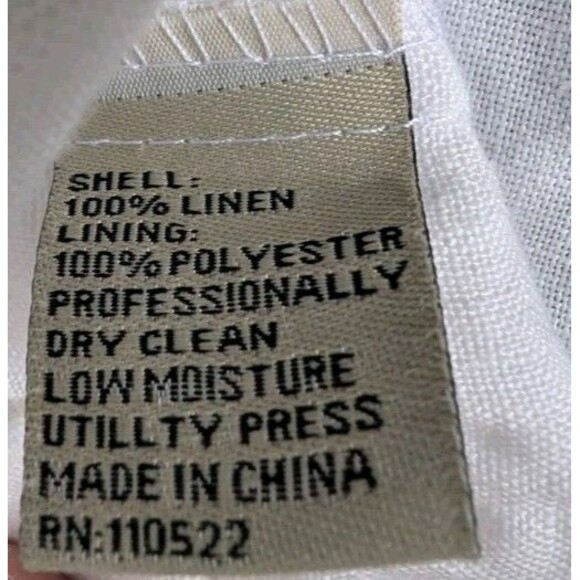 Apollo King New York Shirt Men's 100% Linen Button Up Short Sleeve Sz 2XL White - Picture 3 of 6